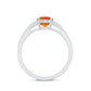 Oval 1 Carat Fire Opal Engagement Ring with Diamond Split Shank