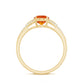Oval 1 Carat Fire Opal Engagement Ring with Diamond Split Shank