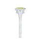 Natural 1 Carat Peridot Oval Engagement Ring with Diamond Split Shank