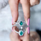Certified 1.2 Carat Oval Lab Grown Emerald Halo Engagement Ring