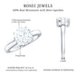 Certified 3 Carat Cushion Cut Moissanite Solitaire Engagement Ring