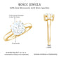 Certified 3 Carat Cushion Cut Moissanite Solitaire Engagement Ring