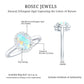 Natural Ethiopian Opal Oval Engagement Ring with Diamond Halo