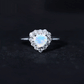 Certified Real Ethiopian Opal Heart Shaped Engagement Ring with Diamond Halo