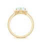 Certified Real Ethiopian Opal Heart Shaped Engagement Ring with Diamond Halo