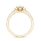 Anillo de compromiso de ópalo etíope natural con halo de diamantes