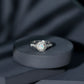 Genuine Ethiopian Opal Antique Looking Engagement Ring with Diamond Halo