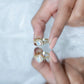 Genuine Ethiopian Opal Antique Looking Engagement Ring with Diamond Halo