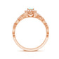 Real Ethiopian Opal Diamond Vintage Looking Engagement Ring with Criss Cross Shank