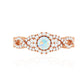 Real Ethiopian Opal Diamond Vintage Looking Engagement Ring with Criss Cross Shank