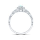 Real Ethiopian Opal Diamond Vintage Looking Engagement Ring with Criss Cross Shank