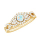 Real Ethiopian Opal Diamond Vintage Looking Engagement Ring with Criss Cross Shank