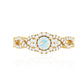 Real Ethiopian Opal Diamond Vintage Looking Engagement Ring with Criss Cross Shank