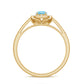 Vintage Looking Aquamarine and Diamond Halo Engagement Ring for Women