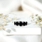 Oval Shaped Black Onyx 5 Stone Anniversary Ring