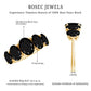Oval Shaped Black Onyx 5 Stone Anniversary Ring