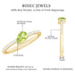 Natural 1 Carat Pear Shape Peridot Engagement Ring with Diamond
