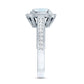 0.6 Carat Moonstone and Diamond Engagement Ring with Milgrain Details