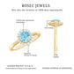 Natural 0.8 Carat Aquamarine Halo Engagement Ring with Diamond