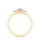Anillo de promesa de tanzanita auténtica con diamante