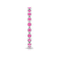 Created Pink Sapphire Stackable Eternity Ring with Beaded Shank