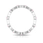 Created Pink Sapphire Stackable Eternity Ring with Beaded Shank