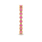 Created Pink Sapphire Stackable Eternity Ring with Beaded Shank