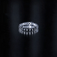 Certified Round Black Spinel Eternity Wedding Band