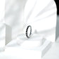 Certified Round Black Spinel Eternity Wedding Band