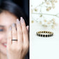 Certified Round Black Spinel Eternity Wedding Band