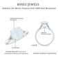 0.8 Carat Natural Moonstone Solitaire Ring with Surprise Diamond
