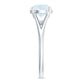 0.8 Carat Natural Moonstone Solitaire Ring with Surprise Diamond