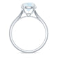 0.8 Carat Natural Moonstone Solitaire Ring with Surprise Diamond
