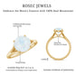 0.8 Carat Natural Moonstone Solitaire Ring with Surprise Diamond