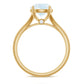0.8 Carat Natural Moonstone Solitaire Ring with Surprise Diamond
