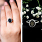 Anillo de compromiso ovalado de diamantes blancos y negros de laboratorio de 4,2 quilates, certificado, con halo