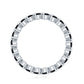 Genuine Pear Shaped Black Onyx Stackable Wedding Band
