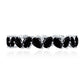 Genuine Pear Shaped Black Onyx Stackable Wedding Band