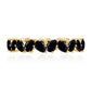 Genuine Pear Shaped Black Onyx Stackable Wedding Band