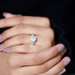 Ethiopian Opal Celtic Knot Engagement Ring with Surprise Diamond