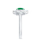 Natural 0.4 Carat Emerald Engagement Ring with Diamond