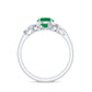 Natural 0.4 Carat Emerald Engagement Ring with Diamond