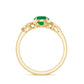 Natural 0.4 Carat Emerald Engagement Ring with Diamond
