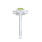 Nature Inspired 2 Carat Peridot Engagement Ring with Diamond