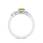 Nature Inspired 2 Carat Peridot Engagement Ring with Diamond