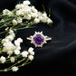Natural 2 Carat Amethyst Statement Engagement Ring with Moissanite Halo