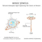 Natural 2 Carat Opalescent Halo Engagement Ring with Moissanite