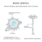Natural 2 Carat Opalescent Halo Engagement Ring with Moissanite
