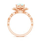2 Carat Natural Ethiopian Opal Flower Engagement Ring with Diamond
