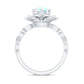 2 Carat Natural Ethiopian Opal Flower Engagement Ring with Diamond